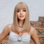  Blonde Wig  - Synthetic Hair, Shoulder-Grazing Style, Daily Wear, Party Perfect, Natural Looking - for Women