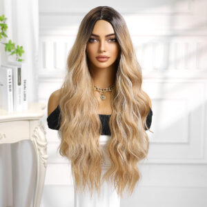 Long  Blonde Wig - Synthetic Hair, Shoulder-Grazing Style, Daily Wear, Party Perfect, Natural Looking - for Women