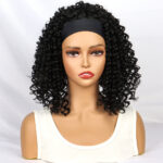 Wig Female Small Curly Head Scarf Head Set Curly Hair Fluffy Female Afro