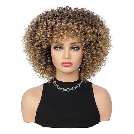 Hot selling short curly wig small curly wig Afro Kinky Curly wig