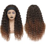 Wig Water Wave Headband Wig Custom Black Synthetic Curly Hair Wig Headband Wig