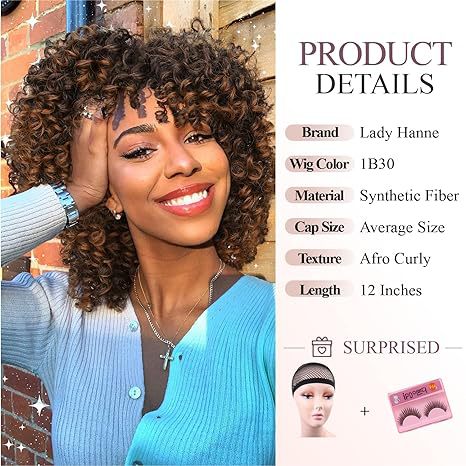 Hot selling short curly wig small curly wig Afro Kinky Curly wig