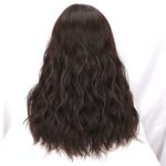 Brown long curly hair wig synthetic fiber wig daily wear Long Wavy Wig