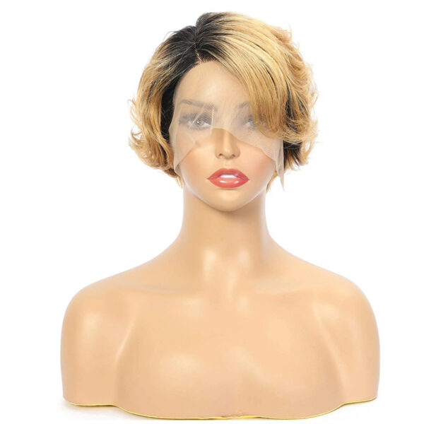 Wig Pixie Short Curly Wig 13*4 T-shaped Lace Front Wig Pixie Cut Wig