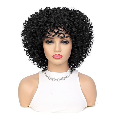 Hot selling short curly wig small curly wig Afro Kinky Curly wig